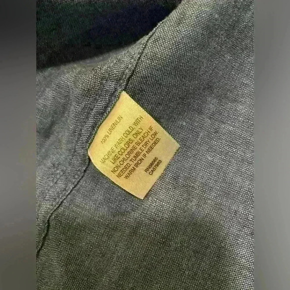 Nordstrom 1901 Linen Chambray Button Up Small - Picture 4 of 5
